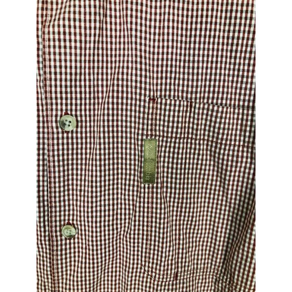 Columbia Shirt Mens XL Button Down Top Long Sleeve Red Beige Tan Plaid Extra But - Picture 7 of 9